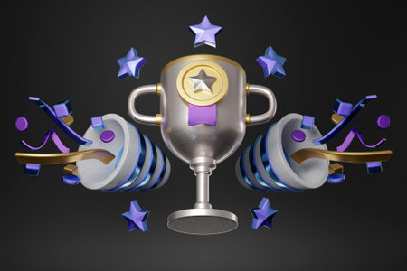3d trophy concept Stock Photo