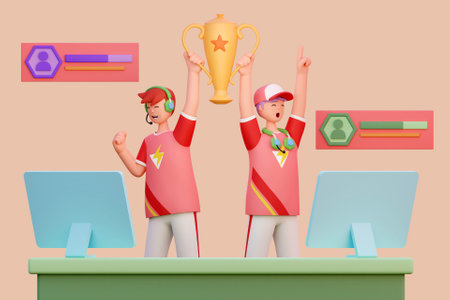 3d esport championship concept