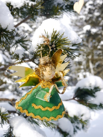 german christmas tree with homemade christmas ornaments stock photo german christmas trees