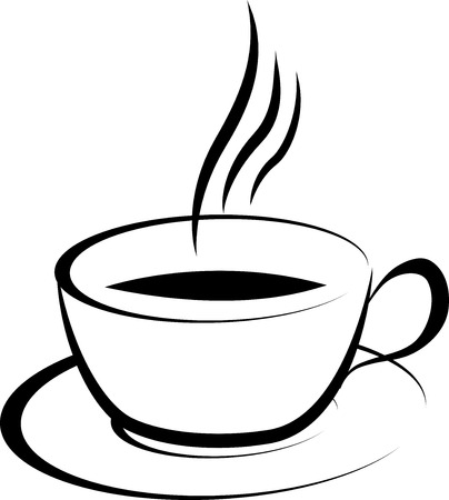 Illustration Der Schwarzen Und Weissen Kaffeetasse Zeichnung Lizenzfrei Nutzbare Vektorgrafiken Clip Arts Illustrationen Image 35744094