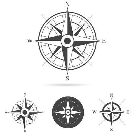 Collection of compass rose design - Vector illustration - 32148408