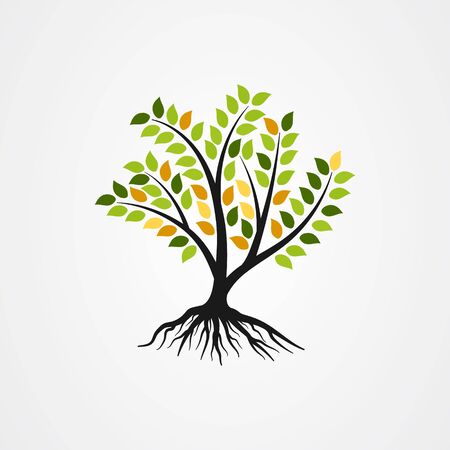 Tree with the roots vector illustration Фото со стока