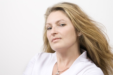 Mujer seria Stock Photo