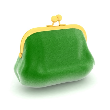 Bag of gold coins: Các ví màu trên nền trắng