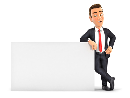 白い壁に寄りかかっている3dメカニック 孤立した白い背景を持つイラスト の写真素材 画像素材 Image