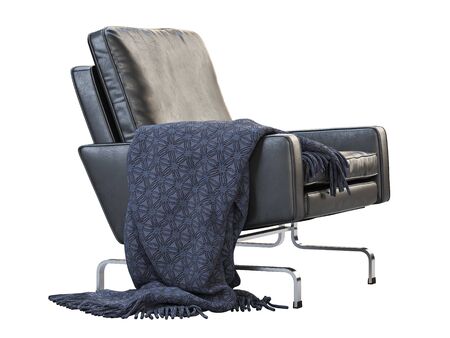 Mid Century Leather Chair Upholstery Armchair With Metal