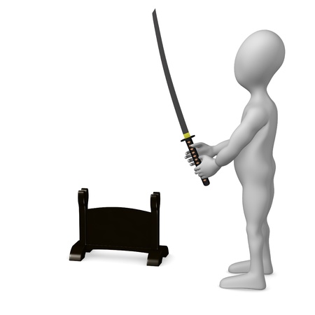 漫画のキャラクターの刀と 3 D のレンダリング の写真素材 画像素材 Image 漫画のキャラクターの刀と 3 D のレンダリング の写真素材 画像素材 Image