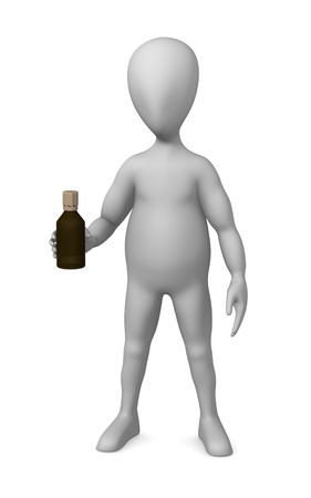 薬瓶のアニメ キャラクターの 3 D レンダリング の写真素材 画像素材 Image