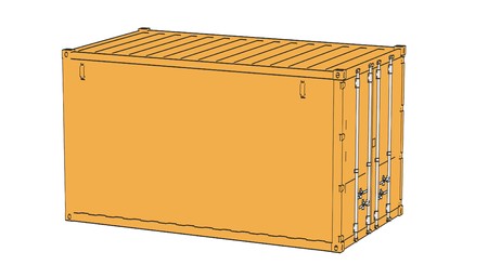 2d Cartoon Illustraion Of Cargo Containers 2d Cartoon Illustraion Of Cargo Containers