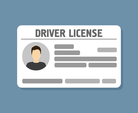 写真付き車の運転免許証の識別のイラスト素材 ベクタ Image