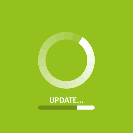 システム ソフトウェアの更新とアップグレードの概念 プロセス画面を読み込んでいます ベクトルのイラスト のイラスト素材 ベクタ Image