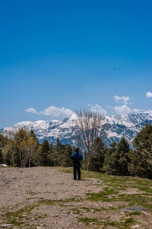 Manali, himachal pradesh, india - may 01, 2019 : tourist enjoying in gulaba. road to rohtang pass in himalayas, india Stock Photo