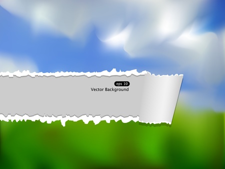 Vector picture of landscape and space for your text Stock Photo