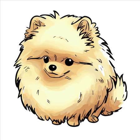 犬の写真ポメラニアンそれはとても美しいですのイラスト素材