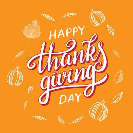 Vector Thanksgiving Day Greeting Lettering Phrase. Happy Thanksgiving.. Royalty Free Cliparts, Vectors, And Stock Illustration. Image 90334361.