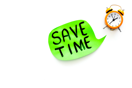 time management save time hand lettering in cloud near alarm save time
