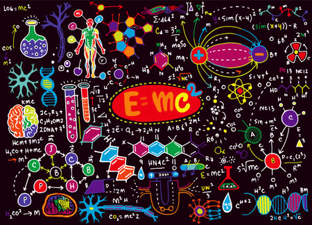 科学的な数式や物理学と数学の計算のベクトル イラスト のイラスト素材 ベクタ Image 科学的な数式や物理学と数学の計算のベクトル イラスト のイラスト素材 ベクタ Image
