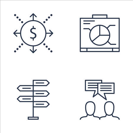 チームのミーティング グラフ 意思のプロジェクト管理のアイコンのセットです プレミアム品質 Eps10 ベクトル イラスト携帯アプリは Ui 設計のため のイラスト素材 ベクタ Image