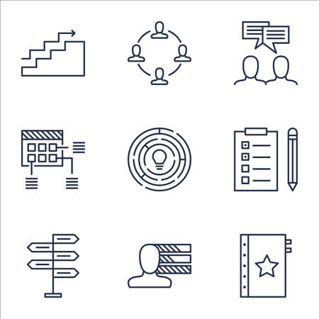 ディスカッション スケジュール およびコラボレーションのトピックに関するプロジェクト管理アイコンのセットです 編集可能なベクター イラストです アラーム アイデアおよびベクトルのアイコンが含まれています のイラスト素材 ベクタ Image 64511678