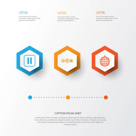 オーディオ アイコンを設定します 歌 Ui 無言歌 ダンス クラブ その他の要素のコレクションのイラスト素材 ベクタ Image