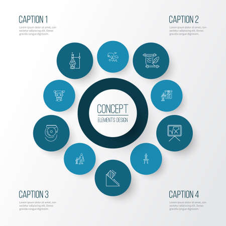 education icons line style