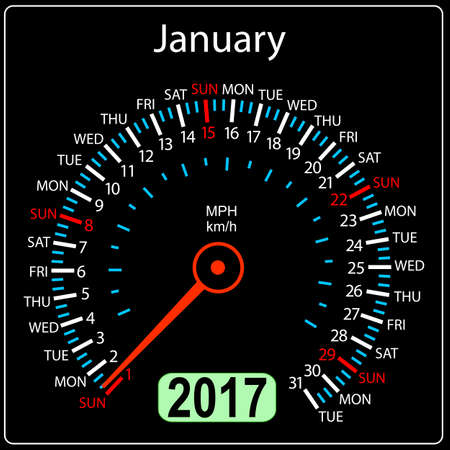 Year 2018 calendar speedometer car in concept. royalty free cliparts ... Stue anno 2017