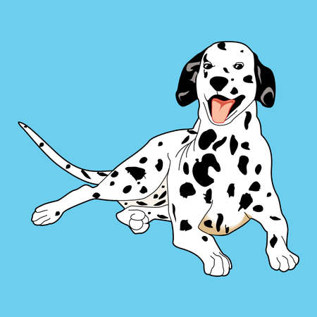 フレンドリーな傾向がダルメシアンのベクトル イラストのイラスト素材 ベクタ Image