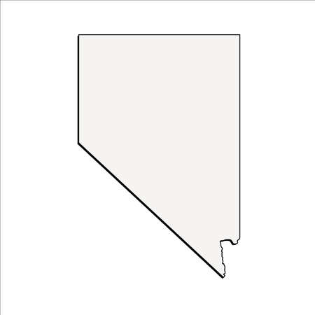 Vector Nevada State 3D Outline Map - 58602882