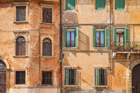 The ancient italian city of verona, the historic center of the city.