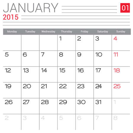 january 2015 calendar vector design template simple blank calendar template for 2015 calendar