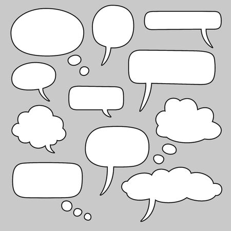 Empty speech bubbles. vector illustration. isolated objects Empty speech bubbles. vector illustration. isolated objects