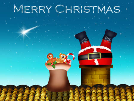 Funny santa claus Stock Photo