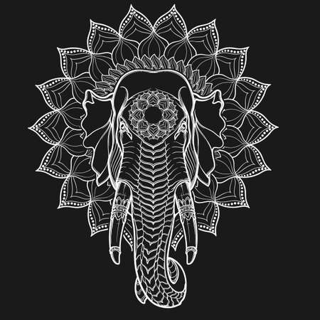 幾何学模様とうさぎのイラストです フラクタルの飾りと動物 黒板にチョークで書く のイラスト素材 ベクタ Image 幾何学模様とうさぎのイラストです フラクタルの飾りと動物 黒板にチョークで書く のイラスト素材 ベクタ Image