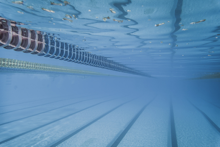 Plastic Swimming Pool Floating Wave Breaking Lane Line Detail From Underwater Stock Photo Plastic Swimming Pool Floating Wave Breaking Lane Line Detail From Underwater Stock Photo