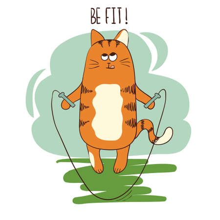 小さな牛と縄跳び 漫画のイラスト素材 ベクタ Image 小さな牛と縄跳び 漫画のイラスト素材 ベクタ Image