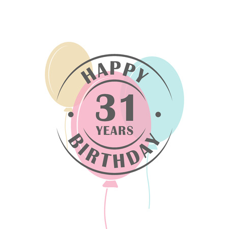 Joyeux Anniversaire 31 Ans Logo Rond Avec Des Ballons De Fete Modele De Carte De Voeux Clip Art Libres De Droits Vecteurs Et Illustration Image Joyeux Anniversaire 31 Ans Logo Rond Avec Des Ballons De Fete Modele De Carte De Voeux Clip Art Libres De Droits Vecteurs Et Illustration Image