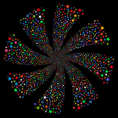 花火星がクルクル回すベクトル イラスト この新年花火のイラストは 黒の背景にマルチカラーのフラット明るい星で描画されます のイラスト素材 ベクタ Image 花火星がクルクル回すベクトル イラスト この新年花火のイラストは 黒の背景にマルチカラーのフラット明るい星で描画されます のイラスト素材 ベクタ Image