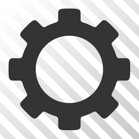 グレーの歯車のツールバーのピクトグラム ピクトグラム調のベクトルは チェスの透明な背景にフラットのシンボルです のイラスト素材 ベクタ Image