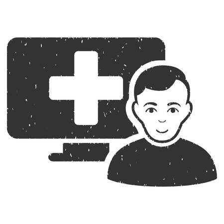 online medicine grainy textured icon for overlay watermark stamps