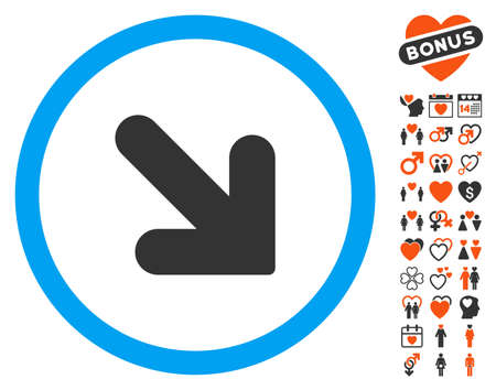 右下の矢印ベクトル ピクトグラム スタイルのイラストは 透明の背景上象徴的なフラット黒シンボルです のイラスト素材 ベクタ Image