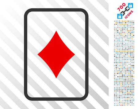 700ボーナスビットコインマイニングとブロックチェーンシンボルを持つダイヤモンドトランプカードアイコン ベクトルイラストスタイルは 暗号通貨アプリ用に設計されたフラットな象徴的なシンボルです のイラスト素材 ベクタ Image