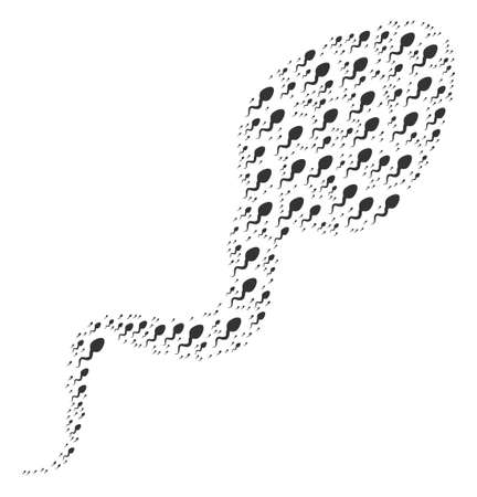 精子のピクトグラムの形で構成される精子のパターン 単純なピクトグラムから結合されたベクターのアイコン化された組成物 のイラスト素材 ベクタ Image 97412635