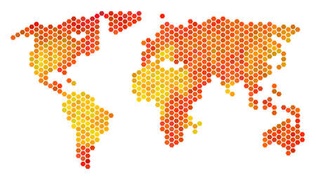 world map vector hex tile territorial scheme drawn with bright