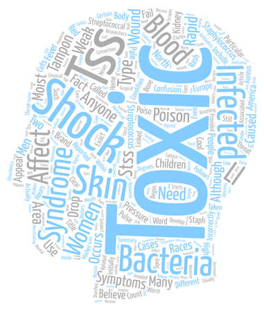 テキストの背景の Wordcloud 概念はトキシック ショック症候群の症状のイラスト素材 ベクタ Image