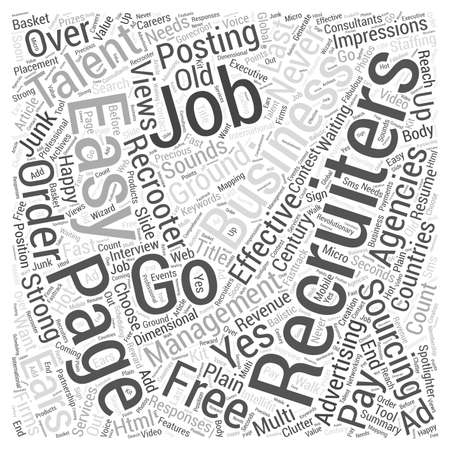 仕事広告でこの簡単な効果的な単語クラウドの概念はなかったのイラスト素材 ベクタ Image