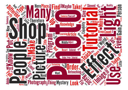 フォト ショップ チュートリアル単語クラウド コンセプト テキスト背景