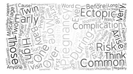 Common Pregnancy Complications text background word cloud concept Illustration