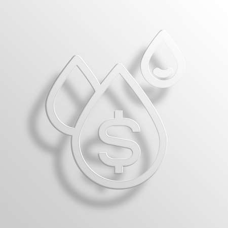 dolar: Business Oil 3D Paper Icon Symbol Business Concept No.1655
