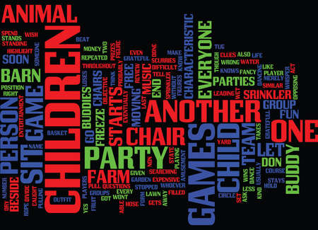 free party games for children text background word cloud concept word party games