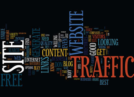the best website traffic is free website traffic text background